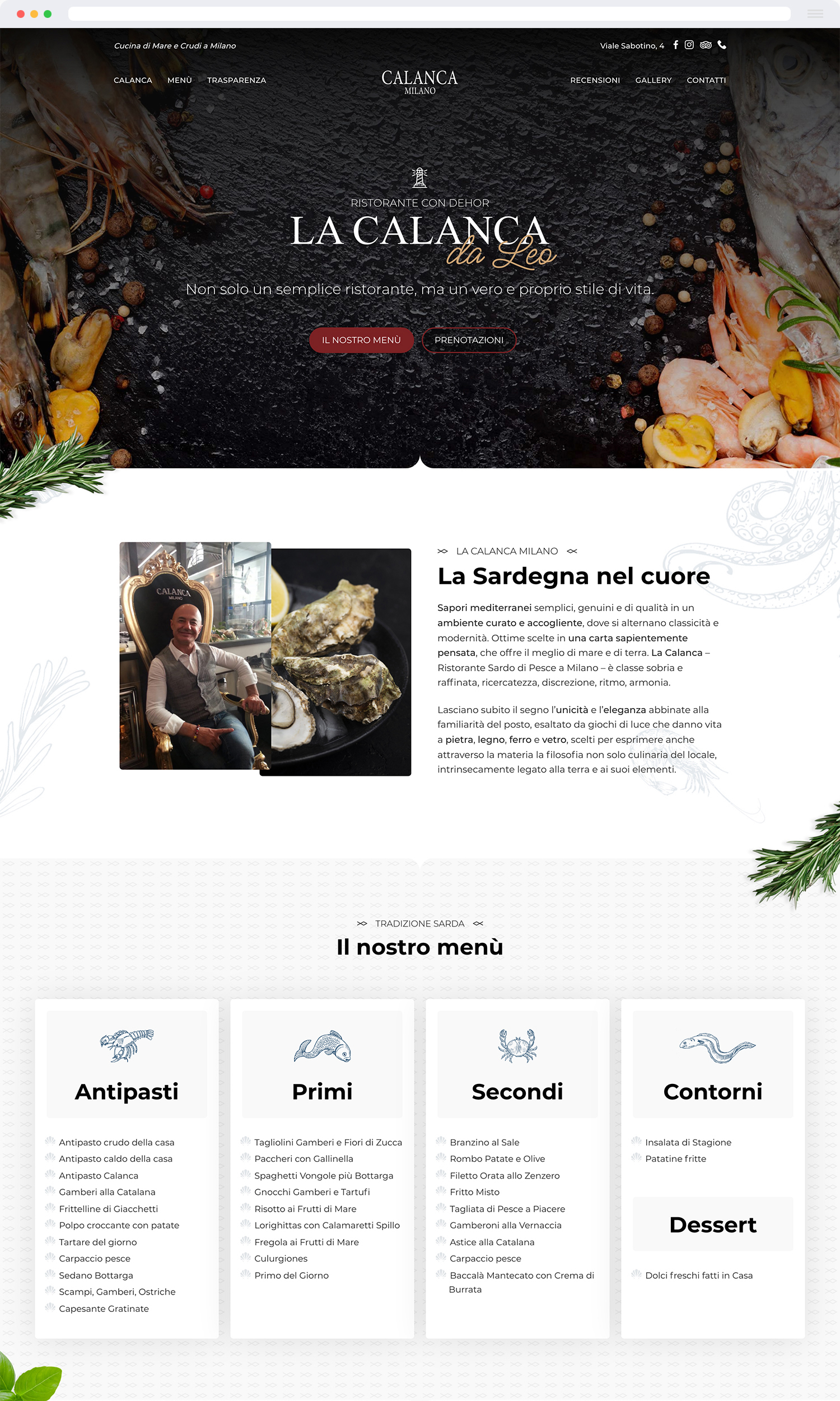 ONNIS Web & Marketing Agency di Patrizia Onnis / Ristorante La Calanca