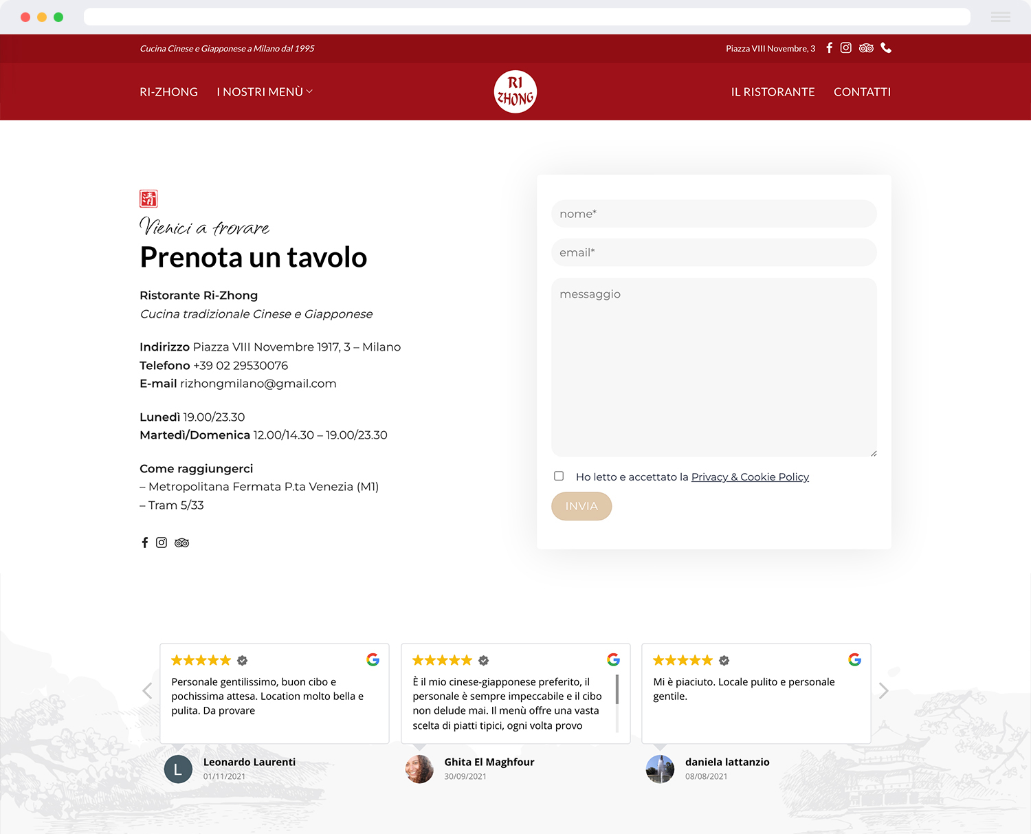 ONNIS Web & Marketing Agency di Patrizia Onnis / Ristorante Ri-Zhong